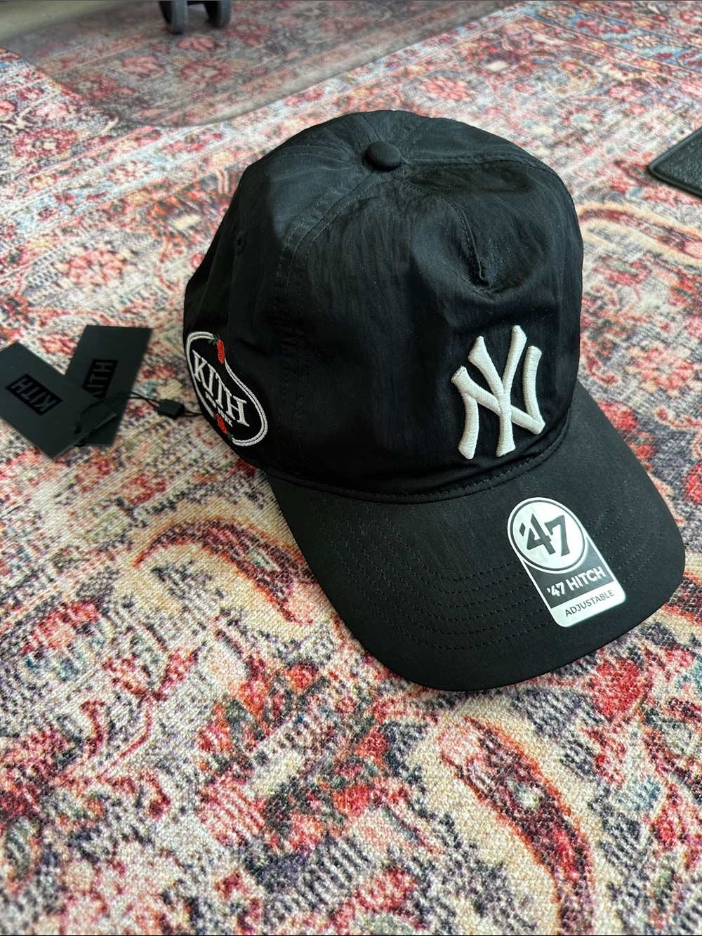 Kith Black NY Yankees Embroidered Logo Cap